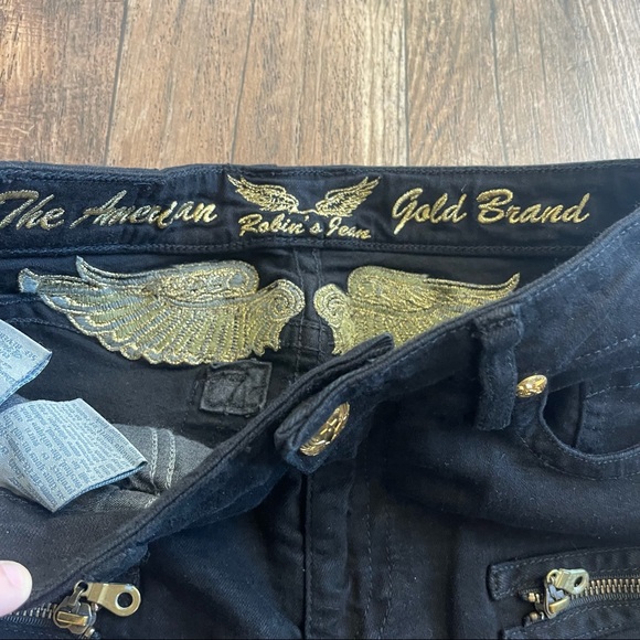 SOLD Robin’s Biker Jeans 24k hardware - Picture 4 of 7